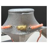 Vintage Coral Jewelry Set with Necklaces, Bracelet, Brooches, and Earrings