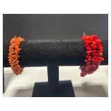 Coral Jewelry Collection Including Necklaces, Bracelets, Pin, Pendant and Ring