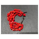 Coral Jewelry Collection Including Necklaces, Bracelets, Pin, Pendant and Ring
