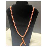 Coral Jewelry Collection Including Necklaces, Bracelets, Pin, Pendant and Ring