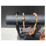 Lot of Beaded and Coral Jewelry Necklaces and Bracelets