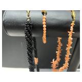 Lot of Beaded and Coral Jewelry Necklaces and Bracelets