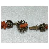Collection of Coral and Bead Necklaces with Vintage Clasps