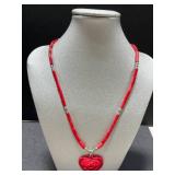 Collection of Coral and Bead Necklaces with Vintage Clasps