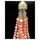 Collection of Coral and Bead Necklaces Including Multi-Strand, Branch, and Silver Accents