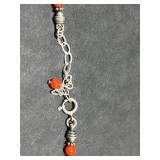 Collection of Coral and Bead Necklaces Including Multi-Strand, Branch, and Silver Accents