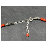 Collection of Coral and Bead Necklaces Including Multi-Strand, Branch, and Silver Accents