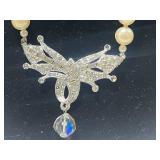 Vintage Pearl and Shell Jewelry Set with Necklace, Bracelets, and Earrings