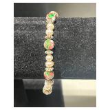 Vintage Pearl and Shell Jewelry Set with Necklace, Bracelets, and Earrings