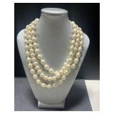 Collection of Imitation Pearl Necklaces and Bracelet