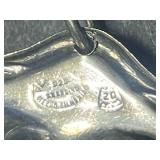 Sterling Silver Shell Jewelry Set with Necklace, Brooch, Pill Box and Abalone Bracelets