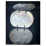 Sterling Silver Shell Jewelry Set with Necklace, Brooch, Pill Box and Abalone Bracelets