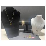 Sterling Silver US Navy Jewelry Lot: Necklaces, Bracelets, Pins, and Charms