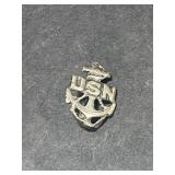 Sterling Silver US Navy Jewelry Lot: Necklaces, Bracelets, Pins, and Charms