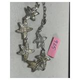 Collection of Sterling Silver Jewelry: Pearl Necklaces, Starfish Bracelet, and Owl Brooch