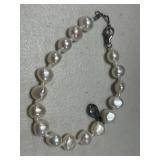 Collection of Sterling Silver Jewelry: Pearl Necklaces, Starfish Bracelet, and Owl Brooch