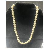 Set of 4 Beaded and Pearl Necklaces with Gold, Cream, and Gray Tones