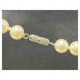 Set of 4 Beaded and Pearl Necklaces with Gold, Cream, and Gray Tones