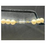 Set of 4 Beaded and Pearl Necklaces with Gold, Cream, and Gray Tones