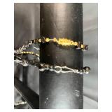 Black Coral Beaded and Branch Necklace Jewelry Set with Brooches and Accessories