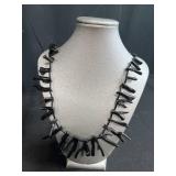 Black Coral Beaded and Branch Necklace Jewelry Set with Brooches and Accessories