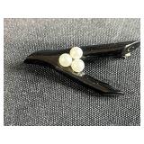 Black Coral Beaded and Branch Necklace Jewelry Set with Brooches and Accessories