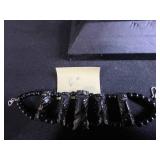 Set of Black Coral Beaded Jewelry Necklaces Bracelets and Earrings