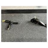 Set of 4 Carved Black Coral Jewelry Pendants and Necklace