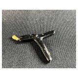 Set of 4 Carved Black Coral Jewelry Pendants and Necklace