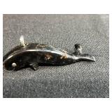 Set of 4 Carved Black Coral Jewelry Pendants and Necklace