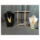 Collection of Vintage Gold-Tone Jewelry Including S. Coventry Necklace and Earrings