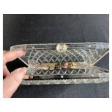 Set of 3 Vintage Evening Clutch Bags - Beaded, Lucite, and Satin
