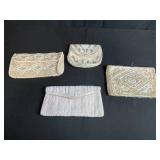 Set of 4 Vintage Beaded Clutch Purses Handmade in Japan