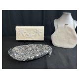 Collection of Vintage Evening Bags and Christian Dior Sequined Beret