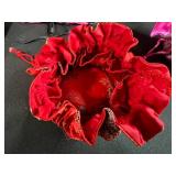 Set of 6 Vintage Satin Drawstring and Foldable Jewelry Pouches