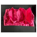 Set of 6 Vintage Satin Drawstring and Foldable Jewelry Pouches