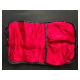 Set of 6 Vintage Satin Drawstring and Foldable Jewelry Pouches