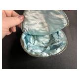 Set of 6 Vintage Satin Drawstring and Foldable Jewelry Pouches