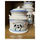 Cow-Themed Ceramic Kitchen Set and Strawberry Jar Collection