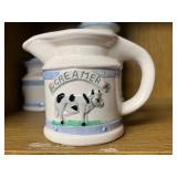 Cow-Themed Ceramic Kitchen Set and Strawberry Jar Collection