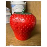 Cow-Themed Ceramic Kitchen Set and Strawberry Jar Collection