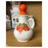 Cow-Themed Ceramic Kitchen Set and Strawberry Jar Collection