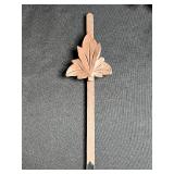 Vintage Wooden Cuckoo Clock with Carved Bird and Leaf Details