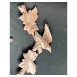 Vintage Wooden Cuckoo Clock with Carved Bird and Leaf Details