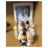 Wedding Collection Figurines and Hallmark Toasting Glasses Set