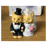 Wedding Collection Figurines and Hallmark Toasting Glasses Set