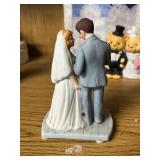 Wedding Collection Figurines and Hallmark Toasting Glasses Set