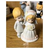 Wedding Collection Figurines and Hallmark Toasting Glasses Set