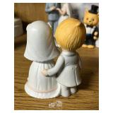 Wedding Collection Figurines and Hallmark Toasting Glasses Set