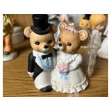 Wedding Collection Figurines and Hallmark Toasting Glasses Set
